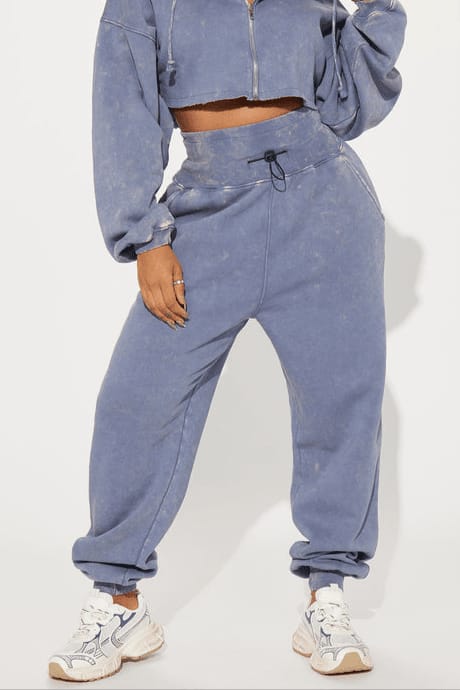 Women's Acid Wash Dress with  Joggers Pants