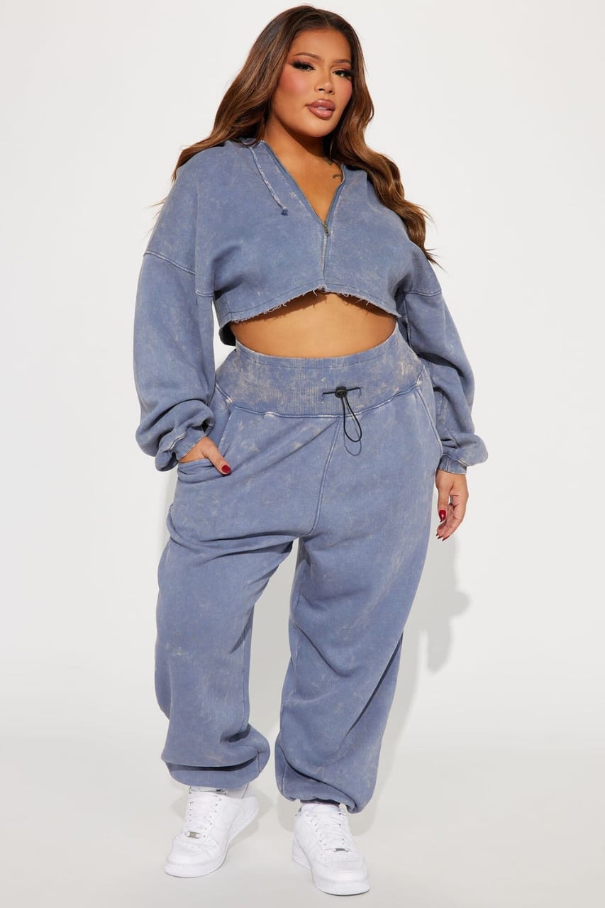Women's Acid Wash Dress with  Joggers Pants