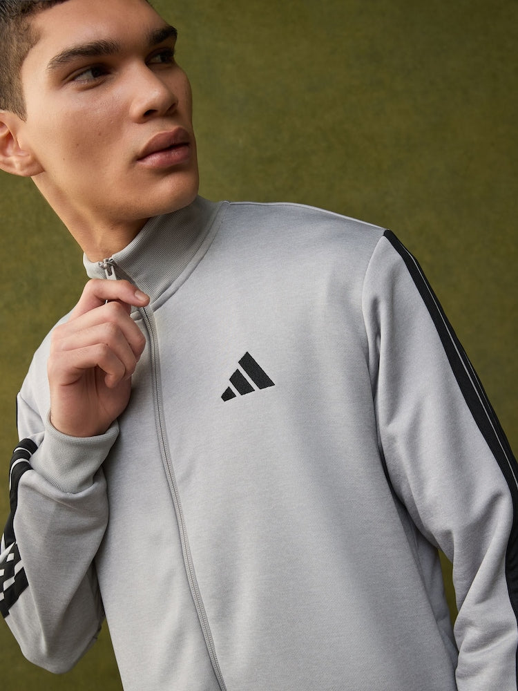 Adidas Grey Sportswear 3-Stripes Fleece Tracksuit