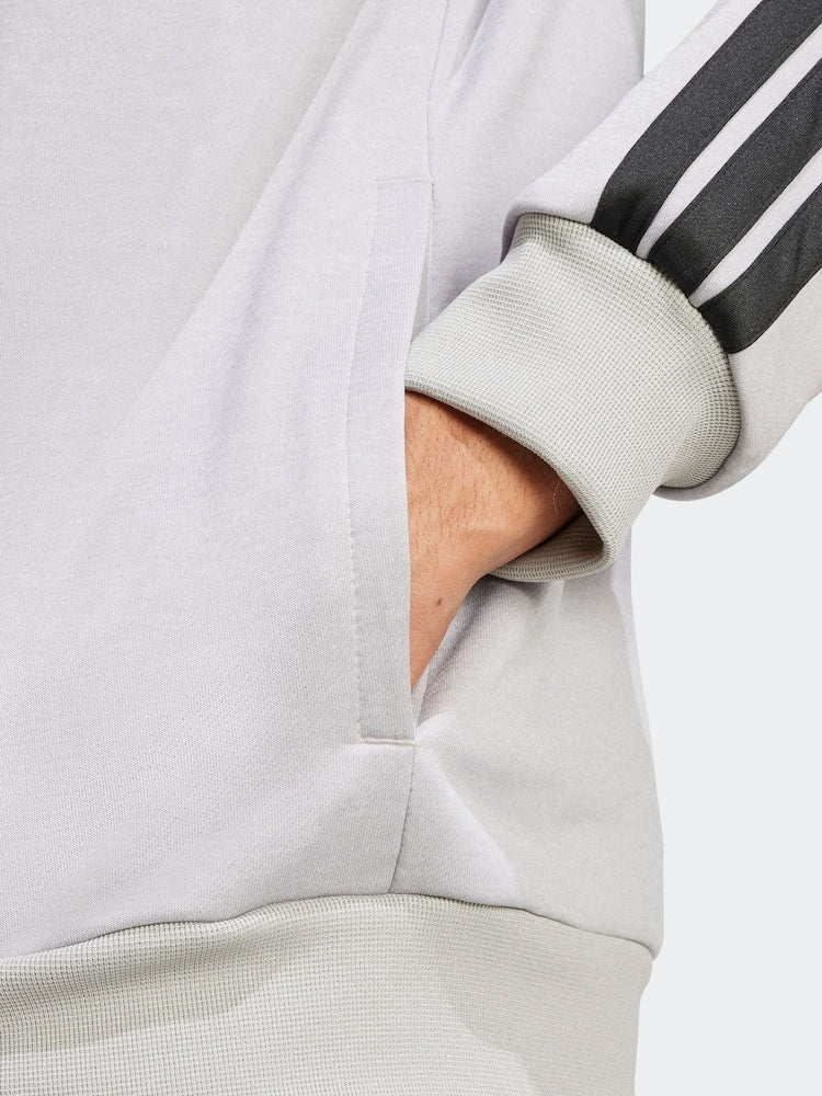Adidas Grey Sportswear 3-Stripes Fleece Tracksuit