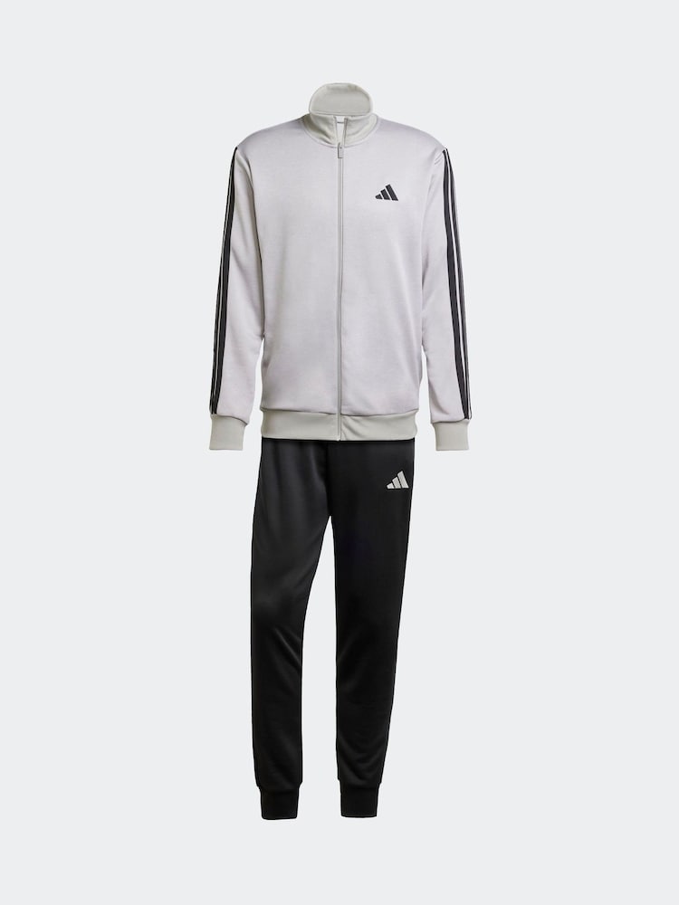 Adidas Grey Sportswear 3-Stripes Fleece Tracksuit